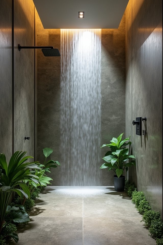 waterfall shower relaxation experience