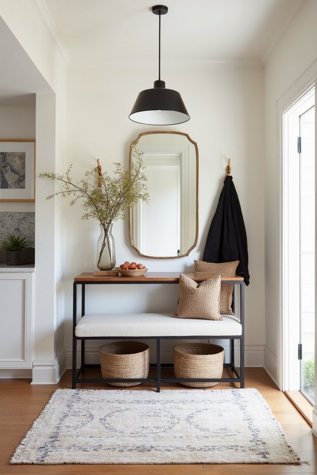 welcoming and organized entryway design