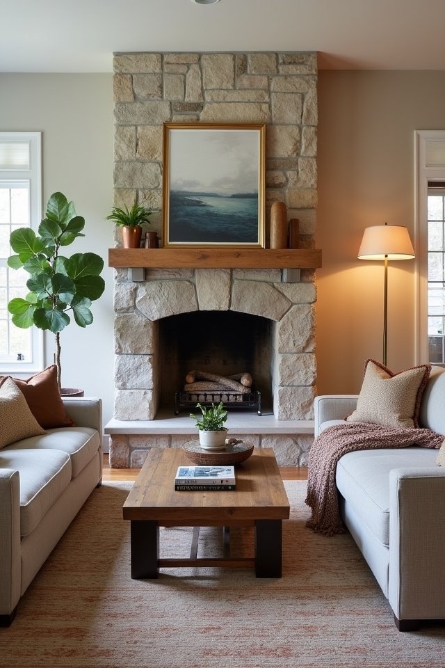 welcoming living room focal points