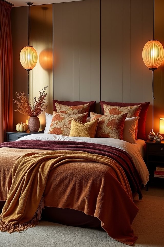 whimsical autumn bedroom accents