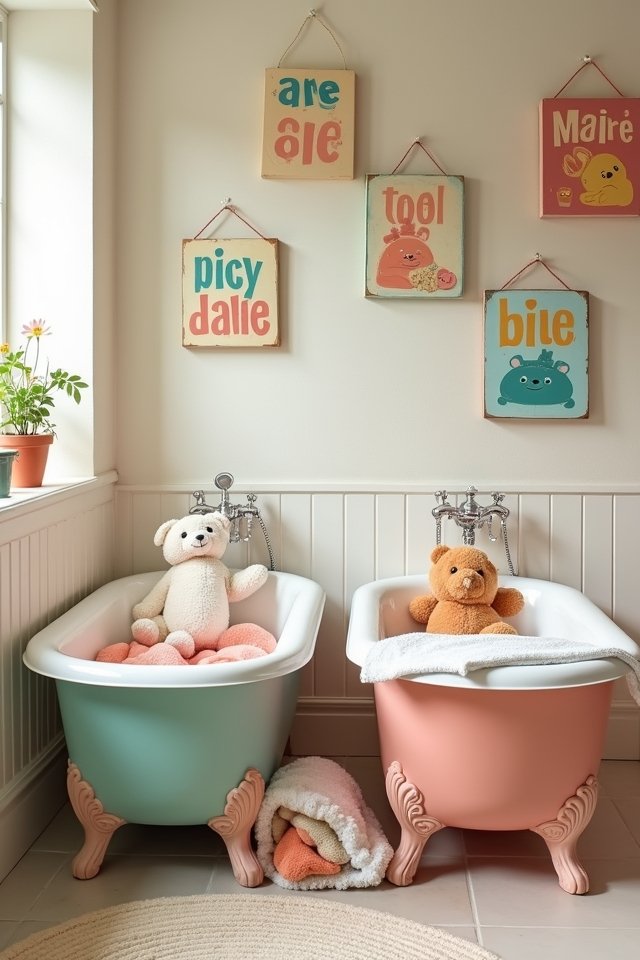 whimsical bathroom signs ideas