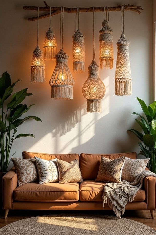 whimsical boho macram lights