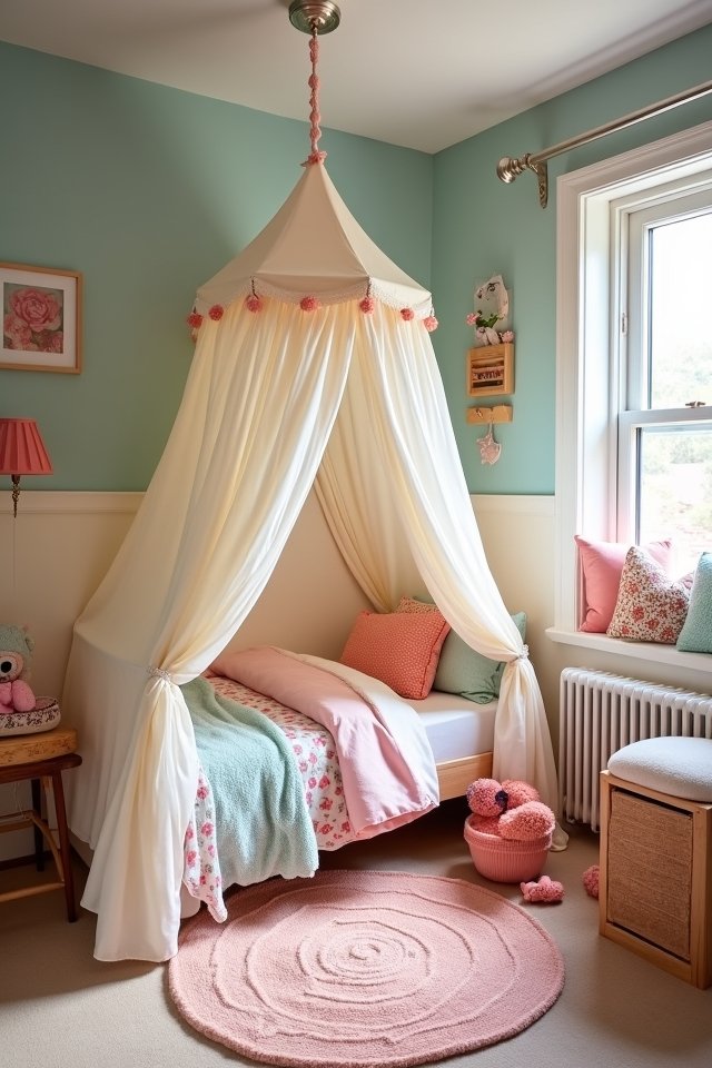 whimsical canopy bed retreat