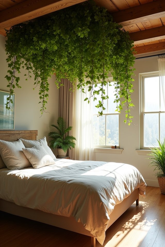 whimsical ceiling hung vines