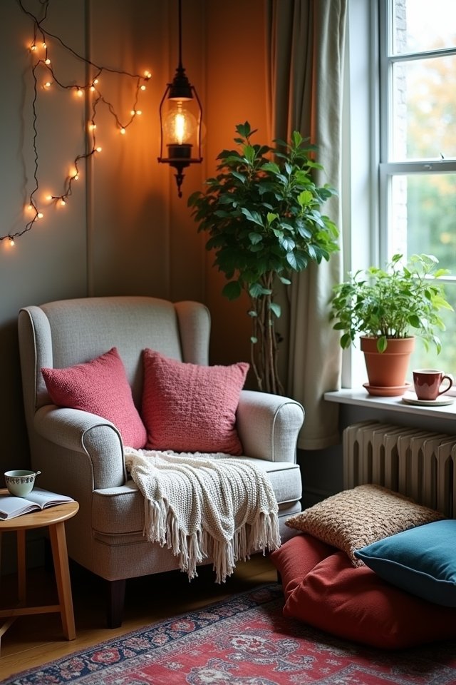 whimsical cozy reading nook