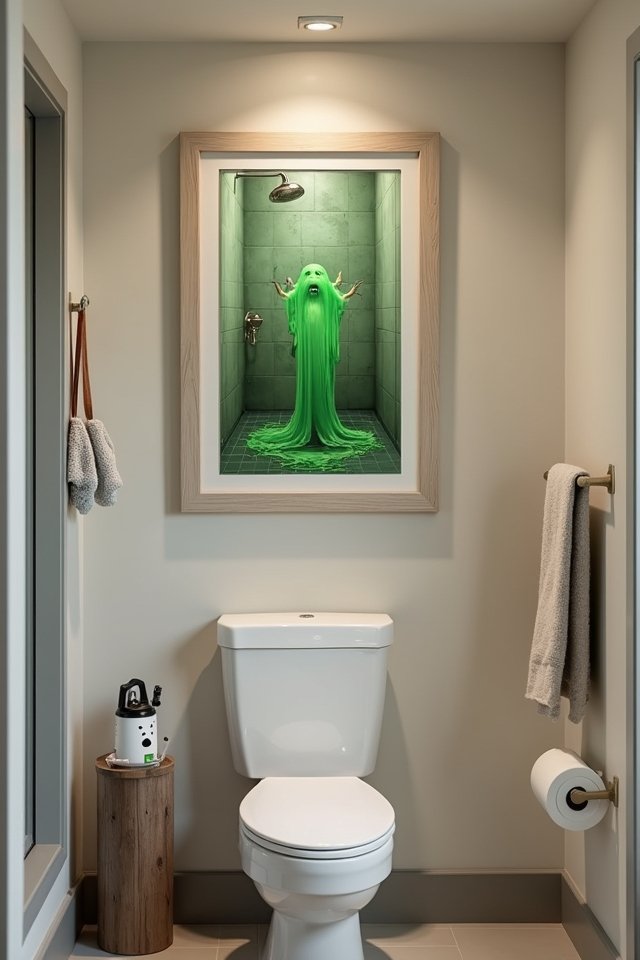 whimsical ghostbusters bathroom decor