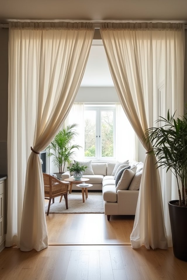 whimsical kitchen curtain partitions