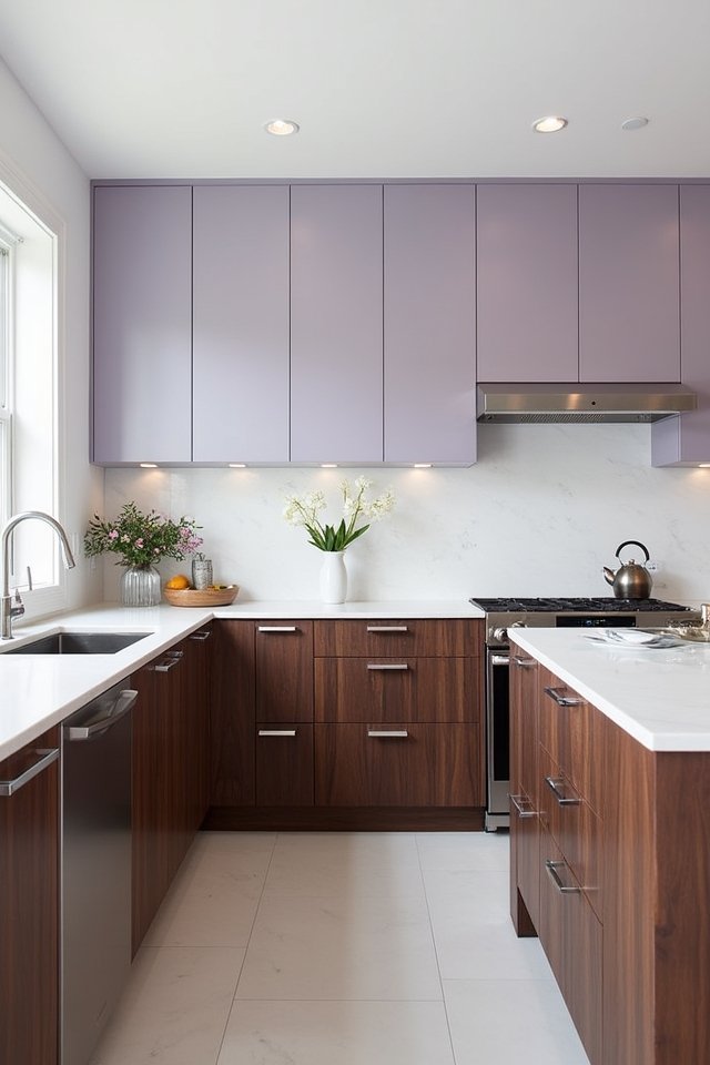 whimsical lavender sophisticated walnut