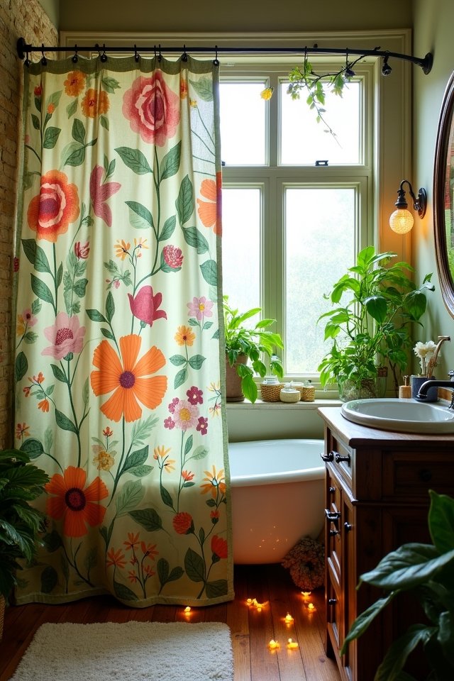 whimsical nature inspired shower curtains