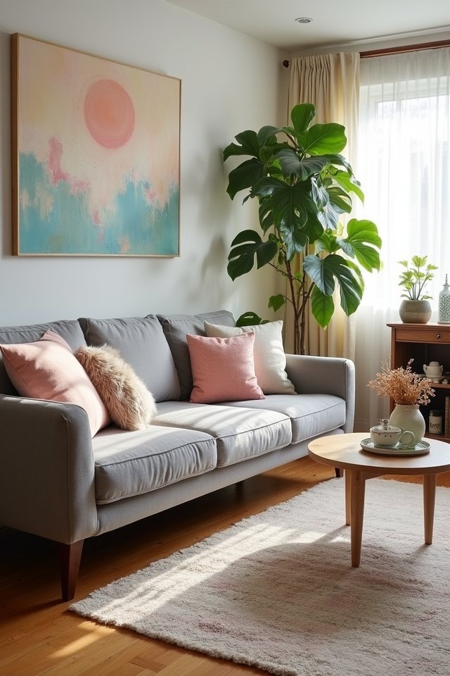 whimsical pastel grey decor