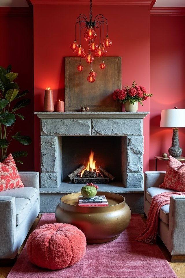 whimsical red lighting fixtures