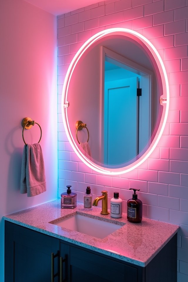 whimsical retro neon accents
