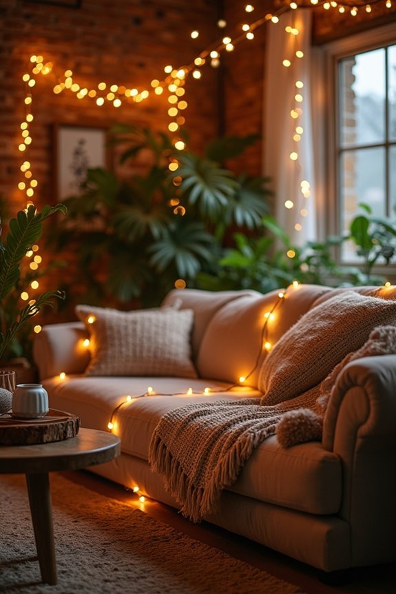 whimsical string light ambiance