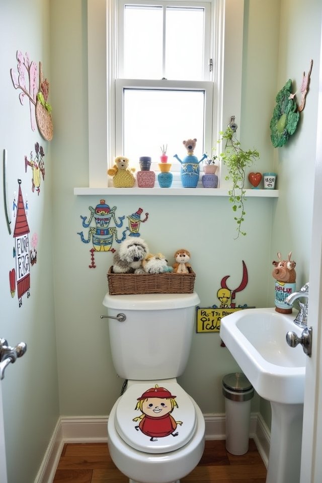 whimsical toilet art ideas