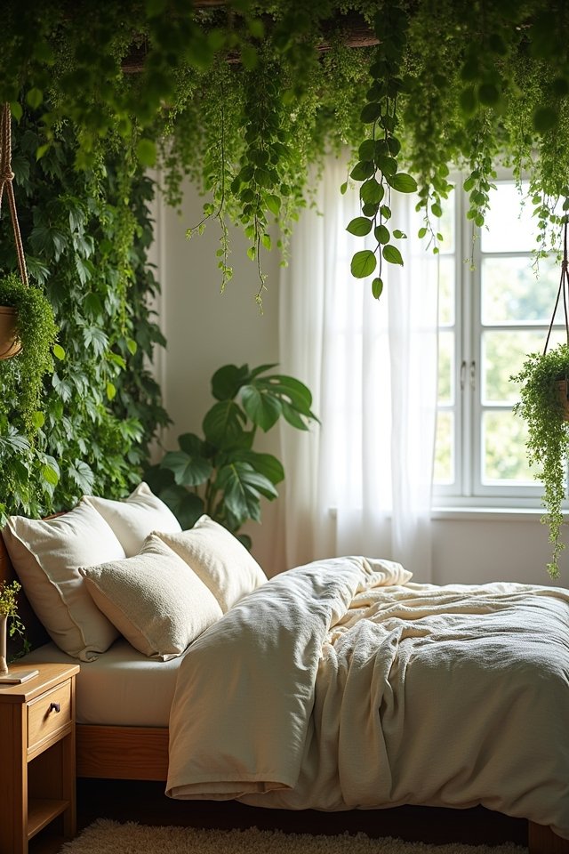 whimsical vertical greenery decor