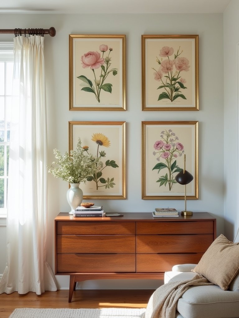 whimsical vintage floral decor