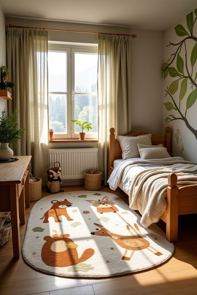 whimsical woodland adventure rug
