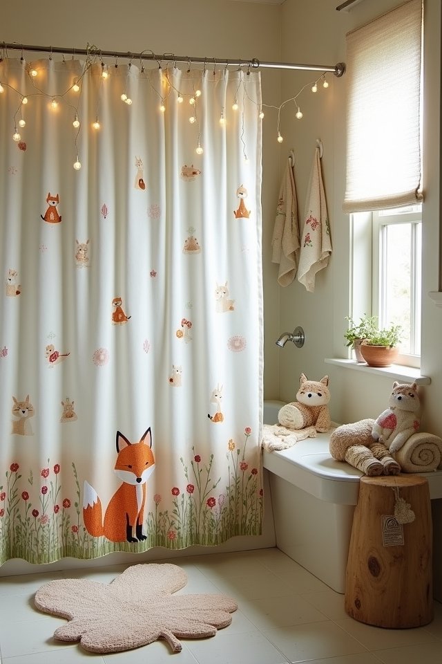 whimsical woodland bathroom decor