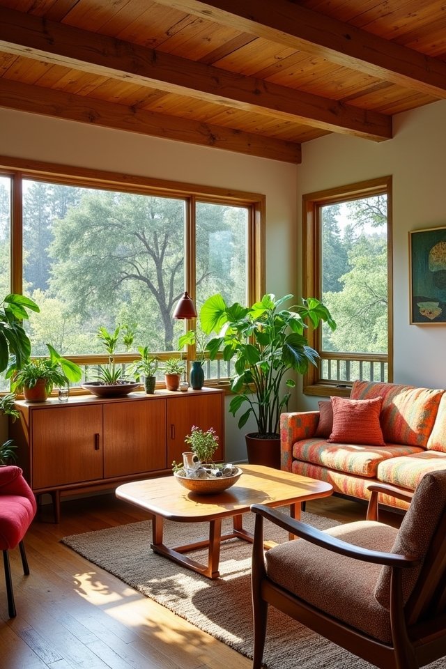 wood accents enhance warmth