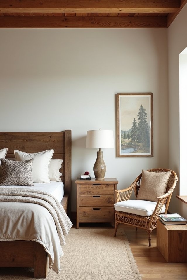 wood accents for warmth