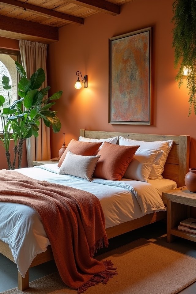 wood and terracotta harmony