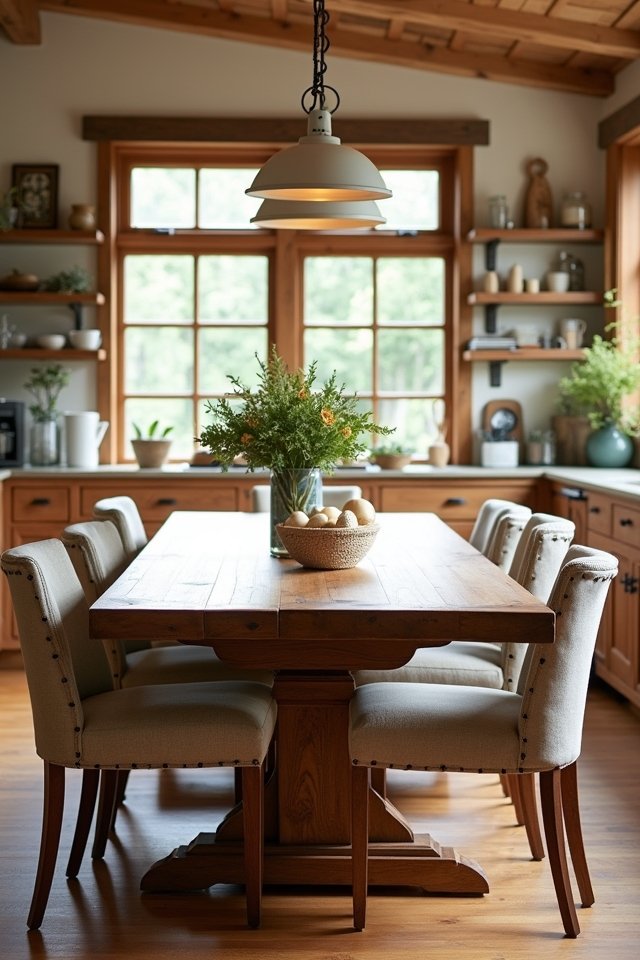 wood table for gatherings