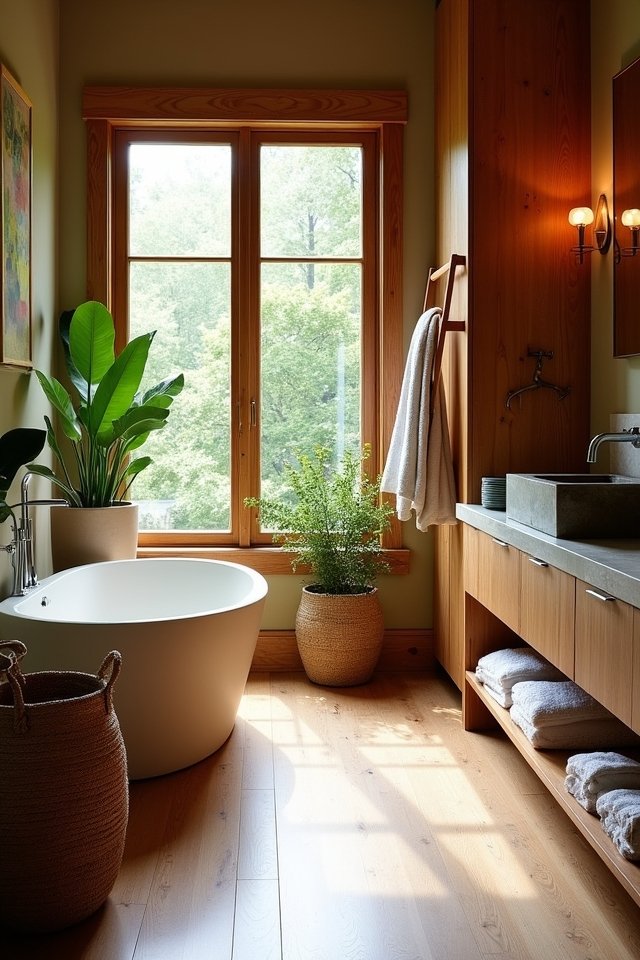 wooden accents for coziness