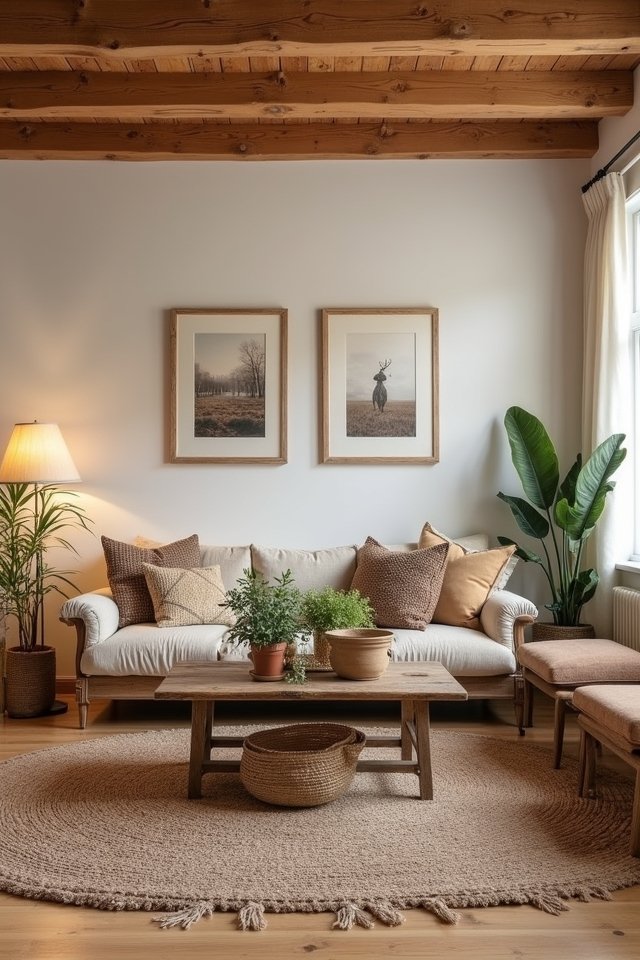 wooden accents for warmth