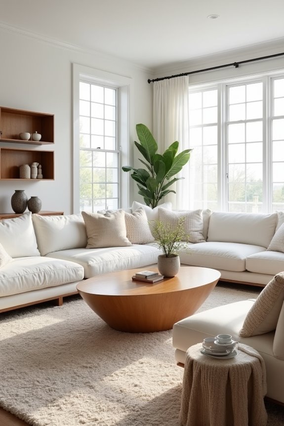wooden accents for warmth