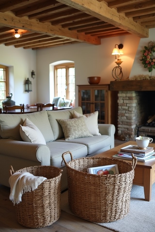 woven baskets for stylish storage