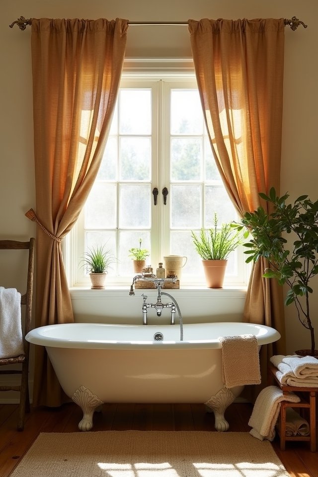 woven cotton earthy curtains