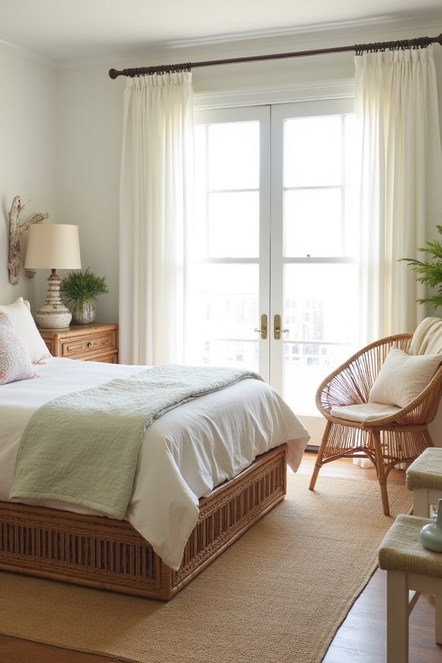 woven furniture for coastal aesthetics
