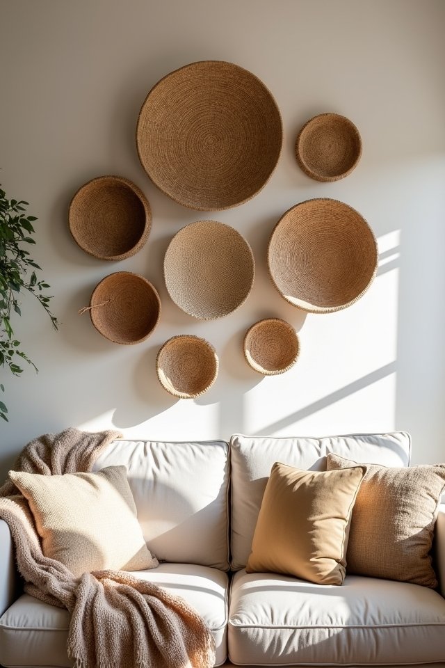 woven wall basket decor