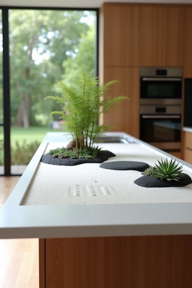 zen garden kitchen centerpiece
